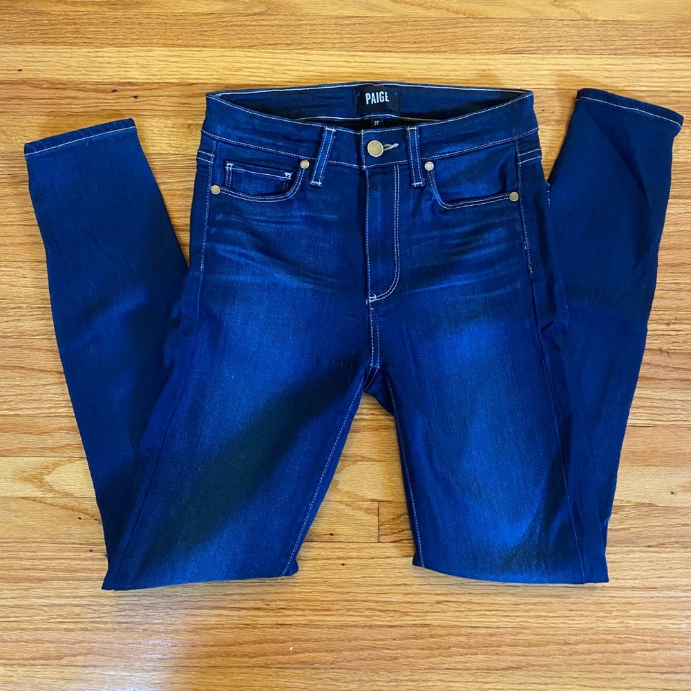 Paige Jeans | Dark Wash Skinny Jeans | W 27